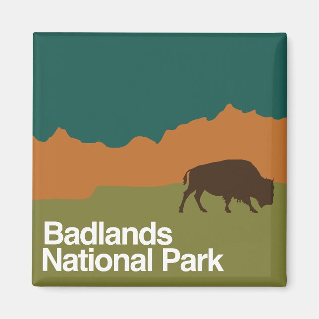 Badlands nationalpark magnet (Framsidan)