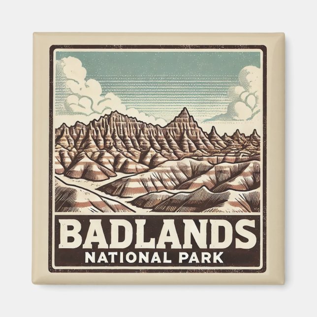 Badlands nationalpark magnet (Framsidan)