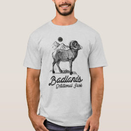 Badlands nationalpark med Bighorn Sheep T Shirt