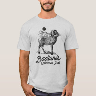 Badlands nationalpark med Bighorn Sheep T Shirt