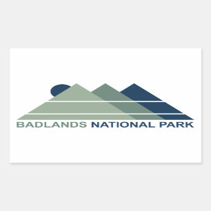 Badlands nationalpark Mountain Sol Rektangulärt Klistermärke
