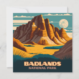 Badlands nationalpark Mountains Retro