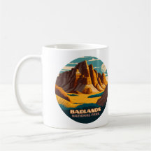 Badlands nationalpark Mountains Retro