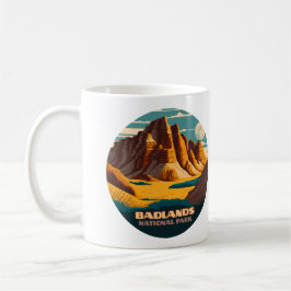Badlands nationalpark Mountains Retro Kaffemugg