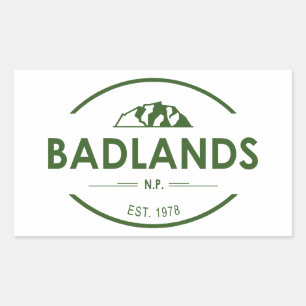 Badlands nationalpark rektangulärt klistermärke