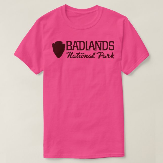 Badlands nationalpark Retro Arrowhad Wordmark Br T Shirt (Design framsida)