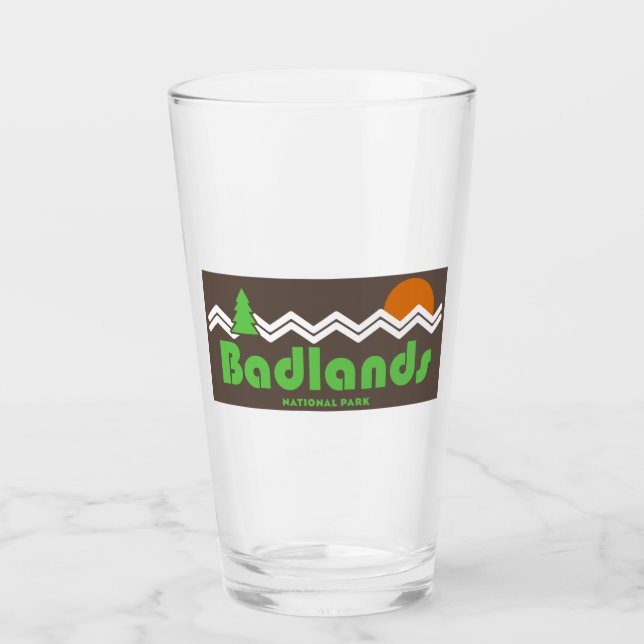Badlands nationalpark Retro Glaskopp (Framsida)