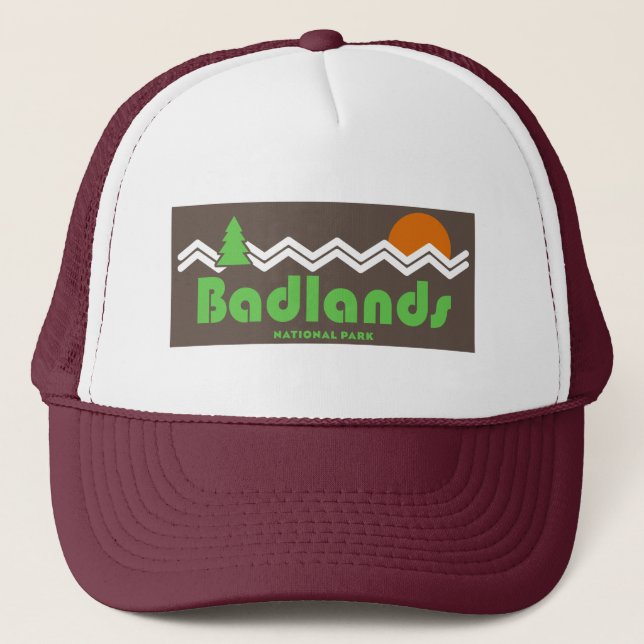 Badlands nationalpark Retro Keps (Framsida)
