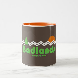 Badlands nationalpark Retro Två-Tonad Mugg