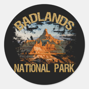 Badlands nationalpark runt klistermärke
