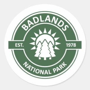 Badlands nationalpark runt klistermärke