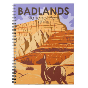 Badlands nationalpark South Dakota Anteckningsbok