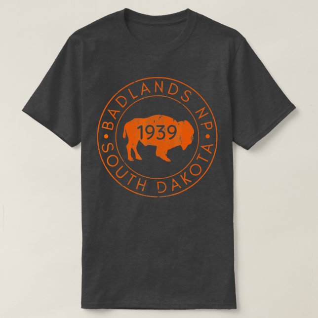 Badlands nationalpark South Dakota Buffalo Hiking T Shirt (Design framsida)