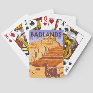 Badlands nationalpark South Dakota Vintage Casinokort
