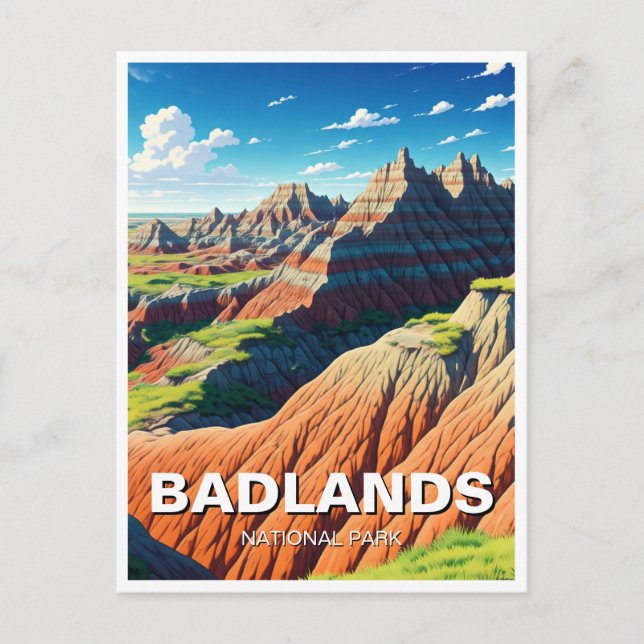 Badlands nationalpark Souvenir Vykort (Framsida)