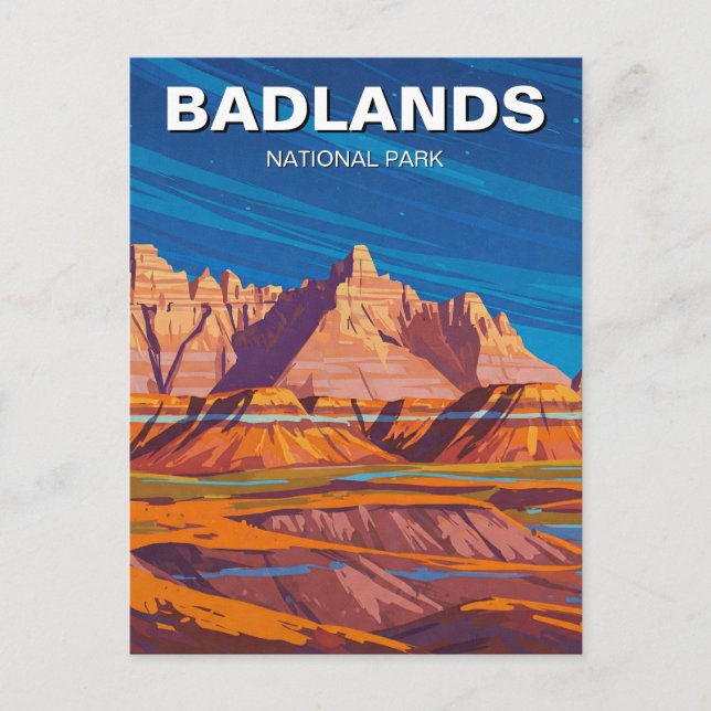 Badlands nationalpark Souvenir Vykort (Framsida)