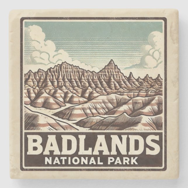Badlands nationalpark stenunderlägg (Framsidan)