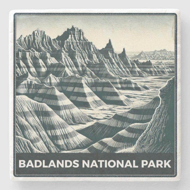 Badlands nationalpark stenunderlägg (Framsidan)