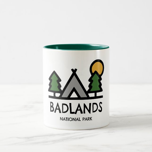 Badlands nationalpark Två-Tonad mugg (Center)