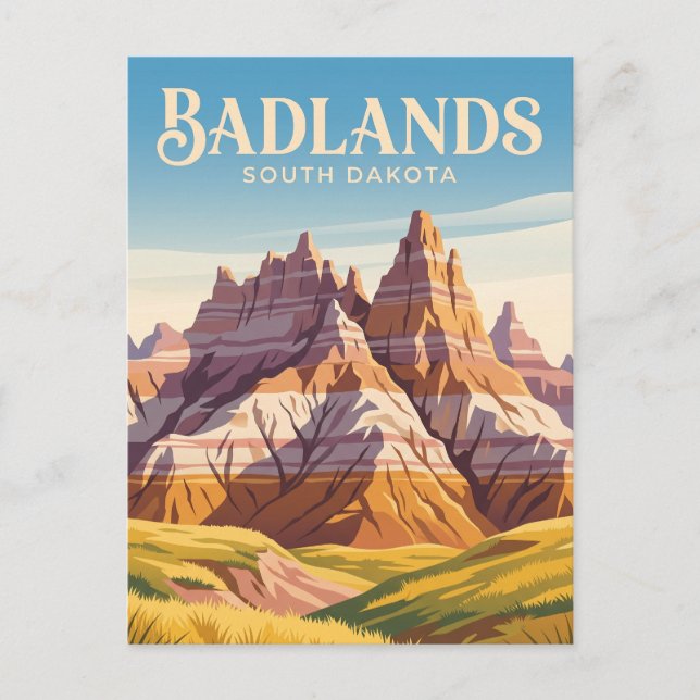 Badlands nationalpark USA Vykort (Framsida)