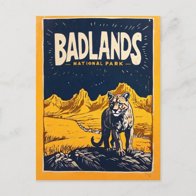 Badlands nationalpark vykort (Framsida)