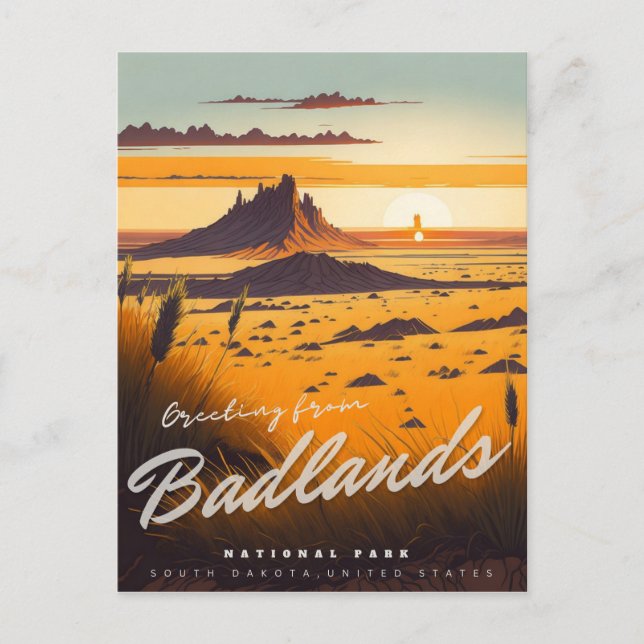 Badlands nationalpark vykort (Framsida)