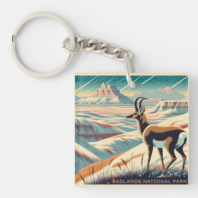 Badlands nationalpark Winter Souvenir Gift (Framsidan)