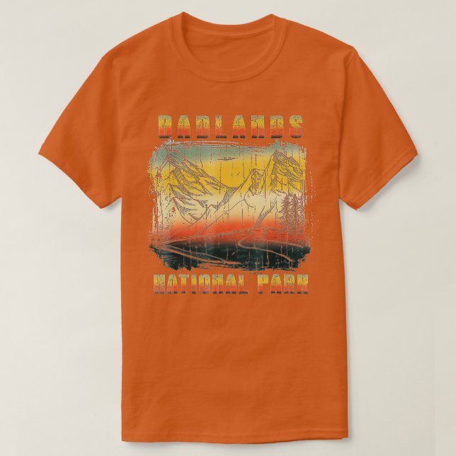 Badlands nationalparks Vintage T T Shirt (Design framsida)