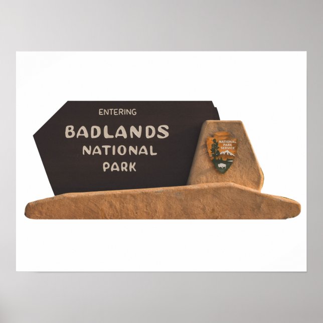 Badlands nationalparkssignatur poster (Framsidan)