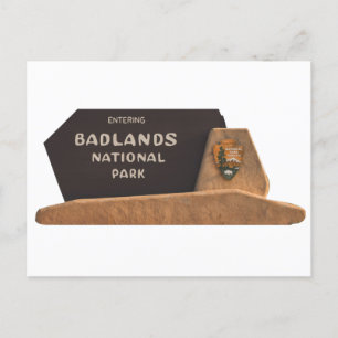 Badlands nationalparkssignatur vykort