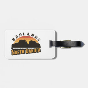 Badlands North Dakota Retro Bagagebricka
