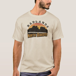 Badlands North Dakota Retro T Shirt