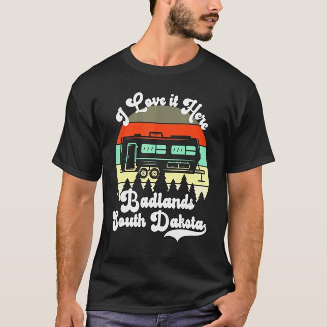 Badlands South Dakota i Kärlek Den här Camping Tra T Shirt (Framsida)