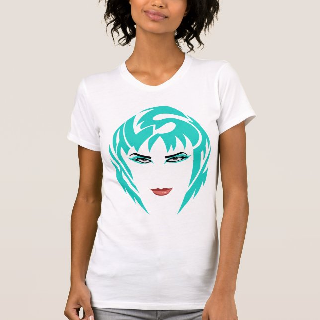 Badlands Teal Damtröja T Shirt (Framsida)