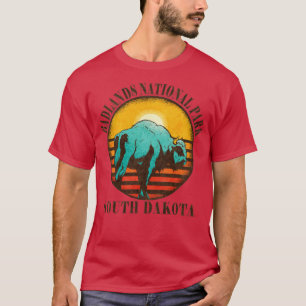Badlands US National Park South Dakota Bison Hikin T Shirt