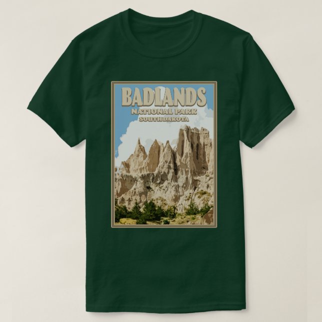 Badlands US National Park South Dakota T Shirt (Design framsida)