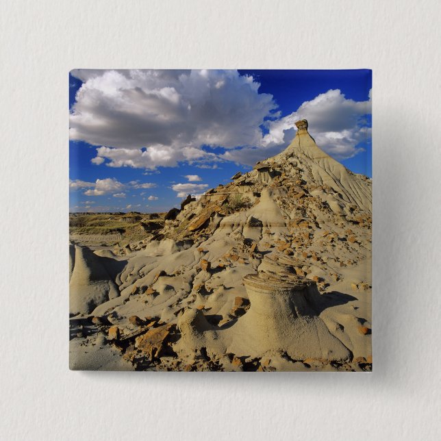 Badlands vid Dinosaur Provincial Park i Alberta, 3 Knapp (Framsida)