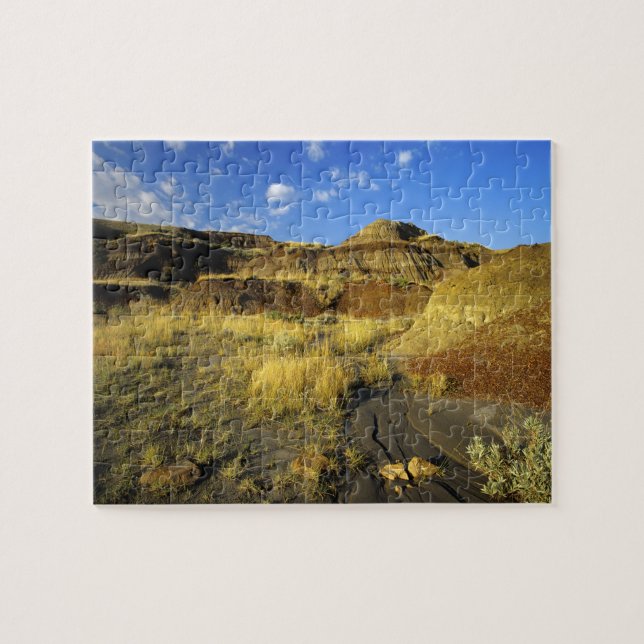 Badlands vid Dinosaur Provincial Park i Alberta, Pussel (Horisontell)