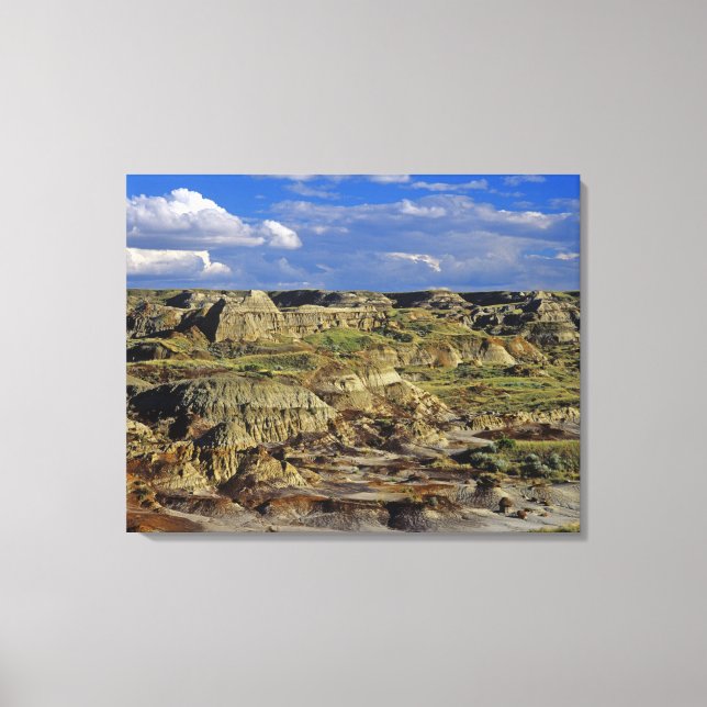 Badlandsformationer vid Dinosaur Provincial Park 4 Canvastryck (Framsida)