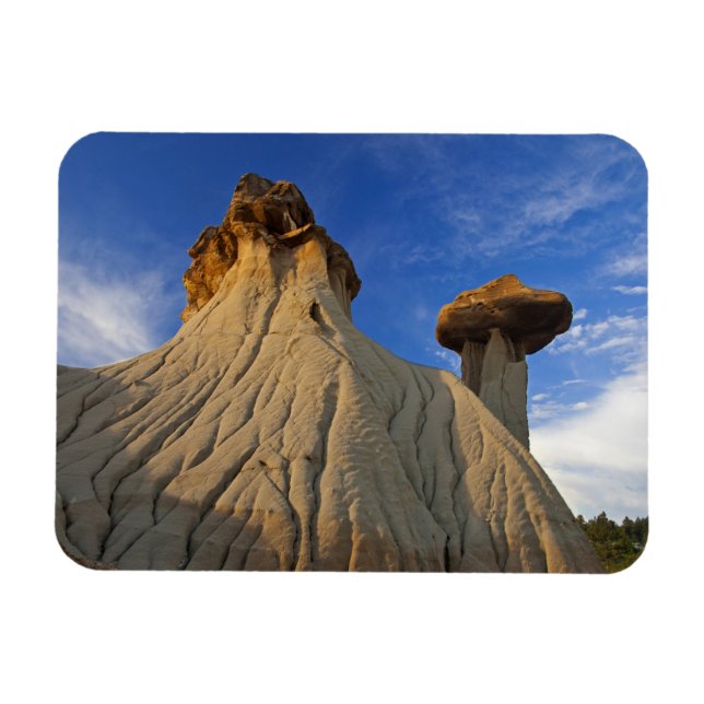 Badlandsformationer vid Makoshika State Park i Magnet (Horisontell)