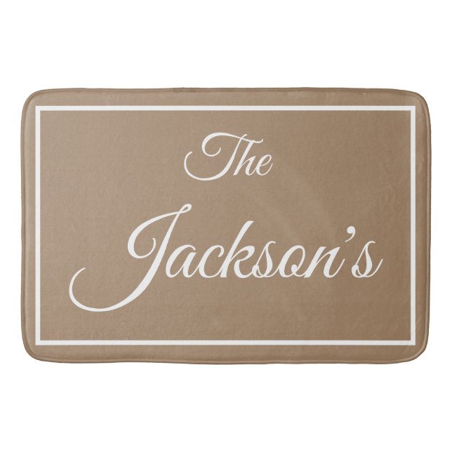 Badmat för familjens personlig i namn badrumsmatta (Framsidan)
