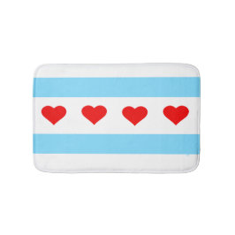 Badmatta för Chicago hjärtaflagga Badrumsmatta