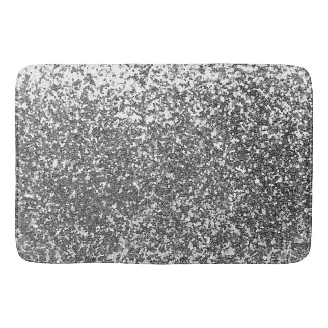 Badmattan Silver glitter struktur Badrumsmatta (Framsidan)