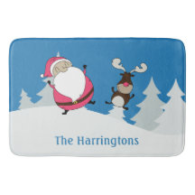 Badmattor för namn för gullig Santa &