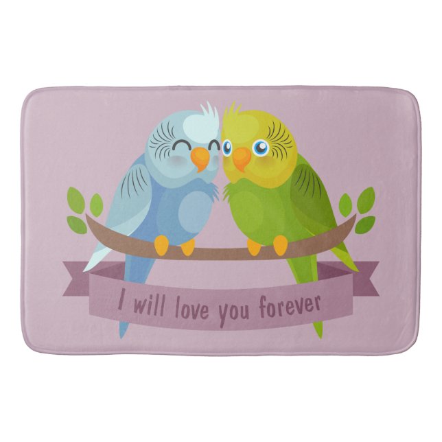 Badmattor i Cute Love birds Badrumsmatta (Framsidan)