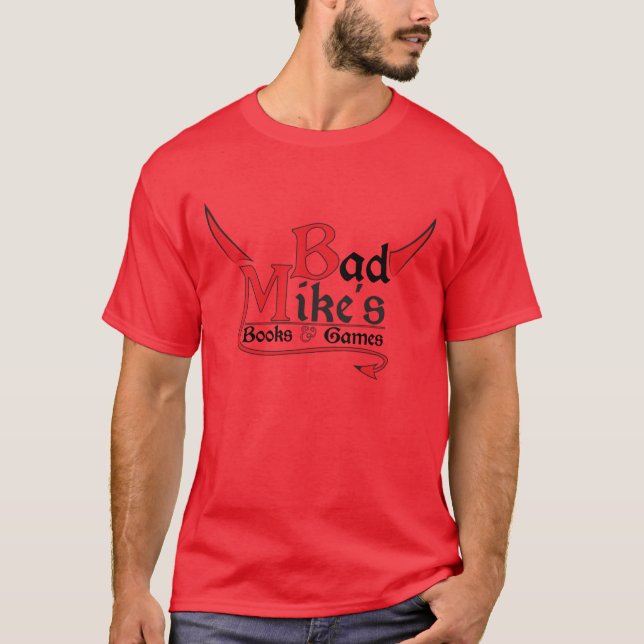 Badmikes bokar & lekt-skjorta tee shirt (Framsida)