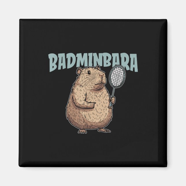 Badminbara Shuttle Racket - Team Badminton Capyba Magnet (Framsidan)