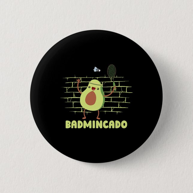 Badmincado - Racket Funny Player Game Match Badmin Knapp (Framsida)