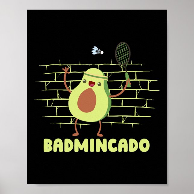 Badmincado - Racket Funny Player Game Match Badmin Poster (Framsidan)