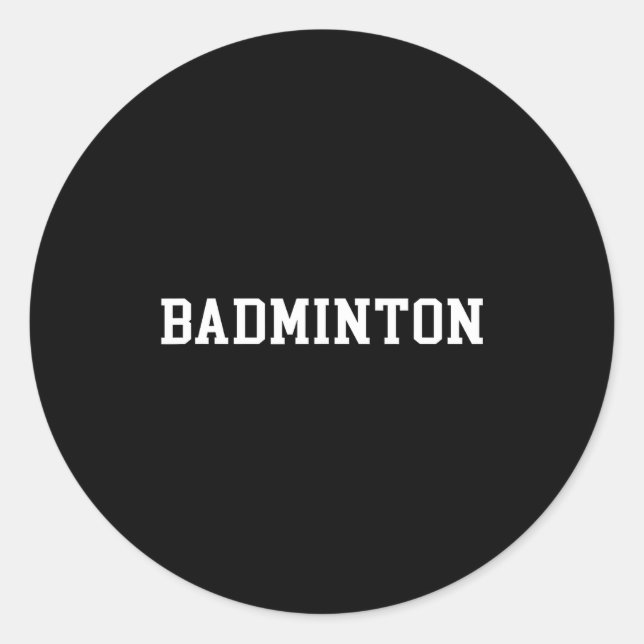 Badminton _1  runt klistermärke (Framsida)